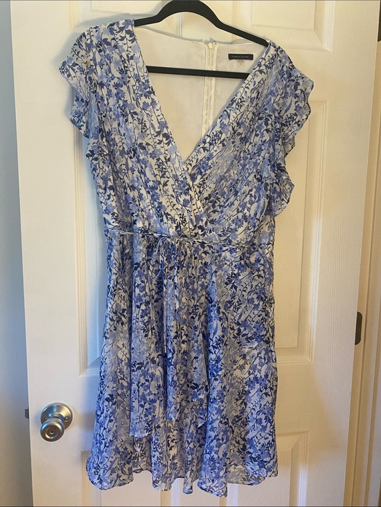 Tommy Hilfiger Dresses & Skirts - Tommy Hilfiger Blue Floral Wrap Mini Dress